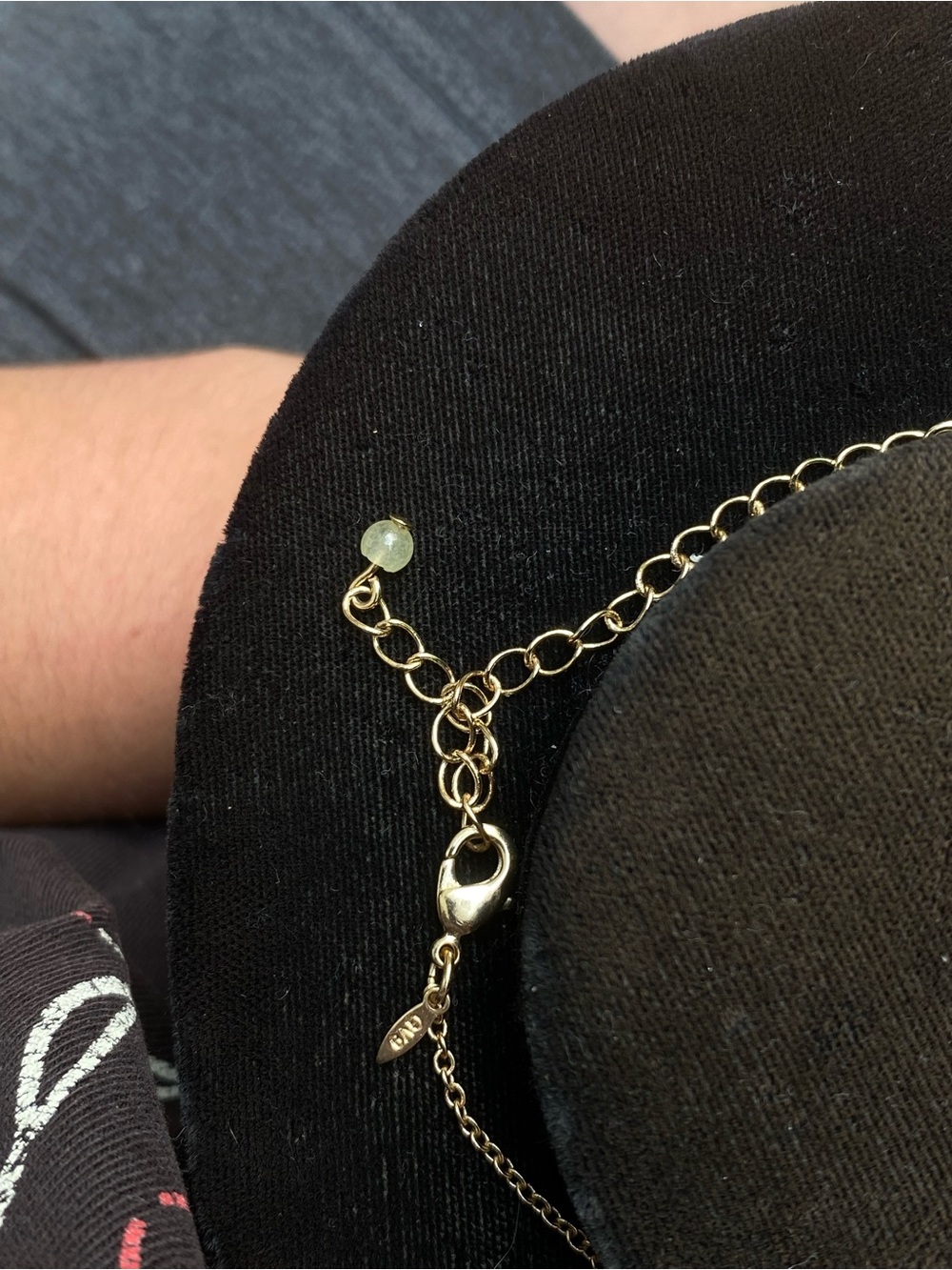 Gold Cross Pendant Necklace with Clear Stones Signed GV9 - Picture 7 of 13